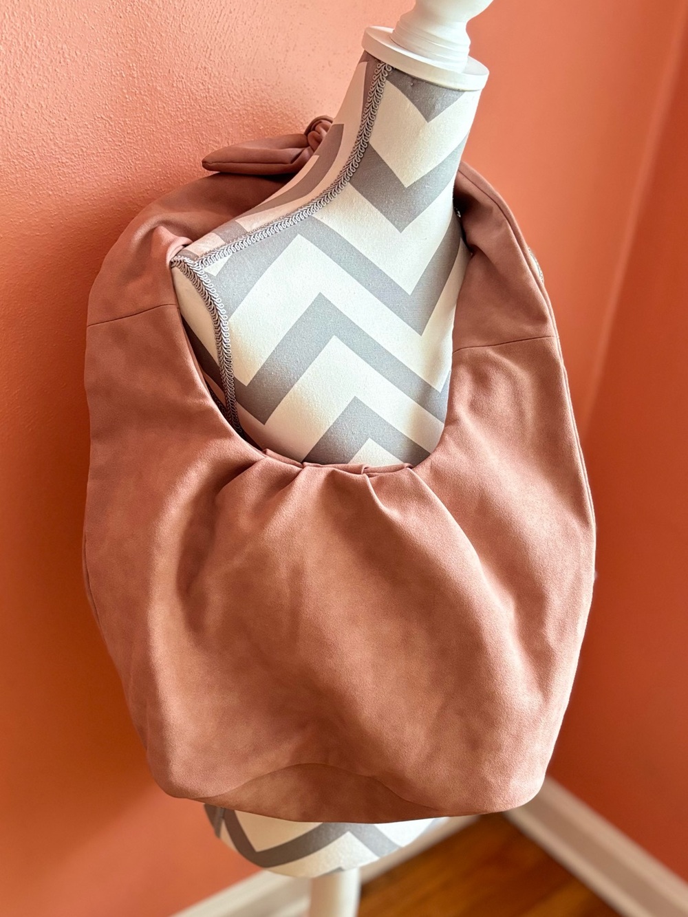 Street Level Soft Rose Hobo Shoulder Bag